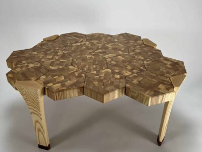 Ash End Grain Coffee Table
17.5” tall by 31” by 39”